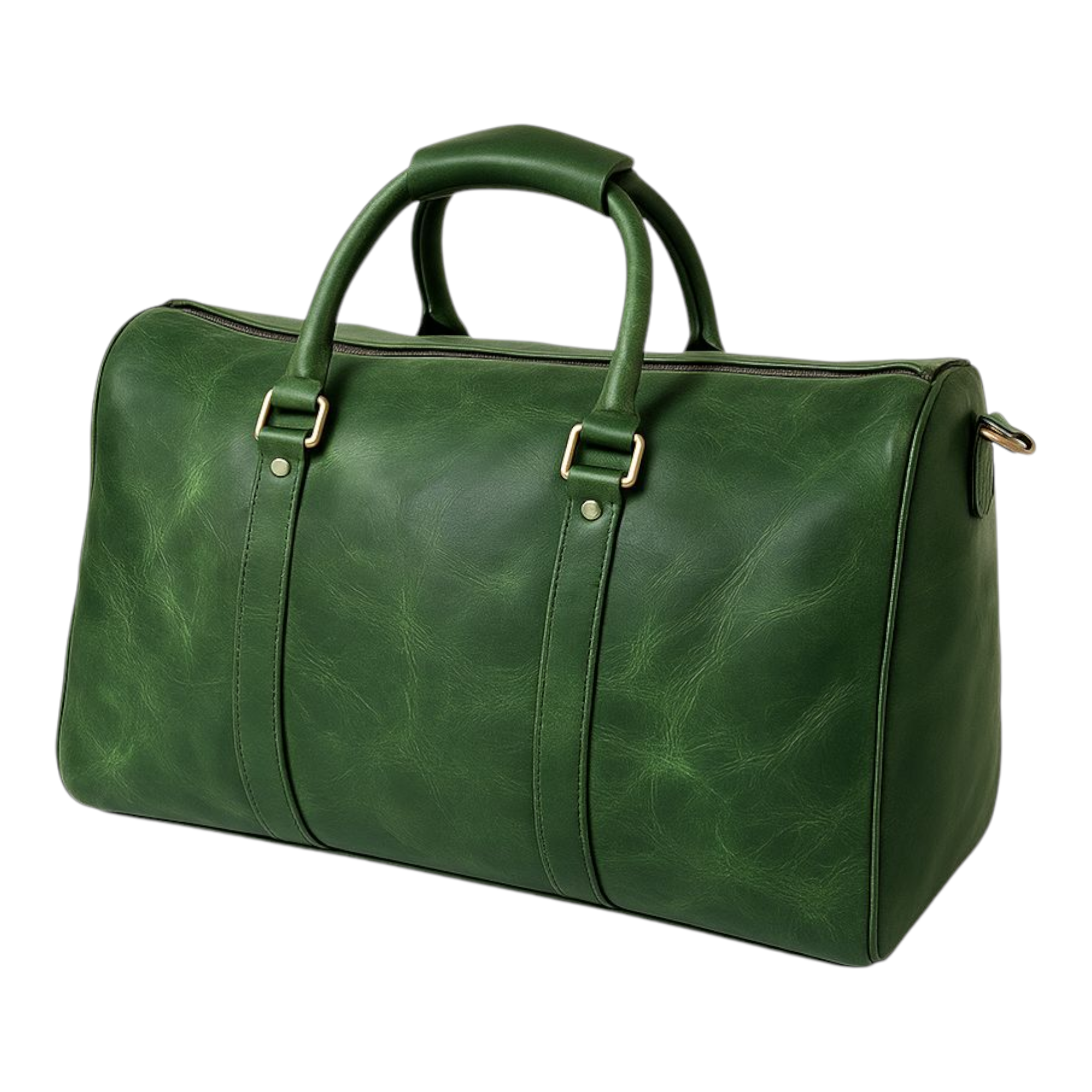 Stylish Full Grain Leather Travel Duffle Bag